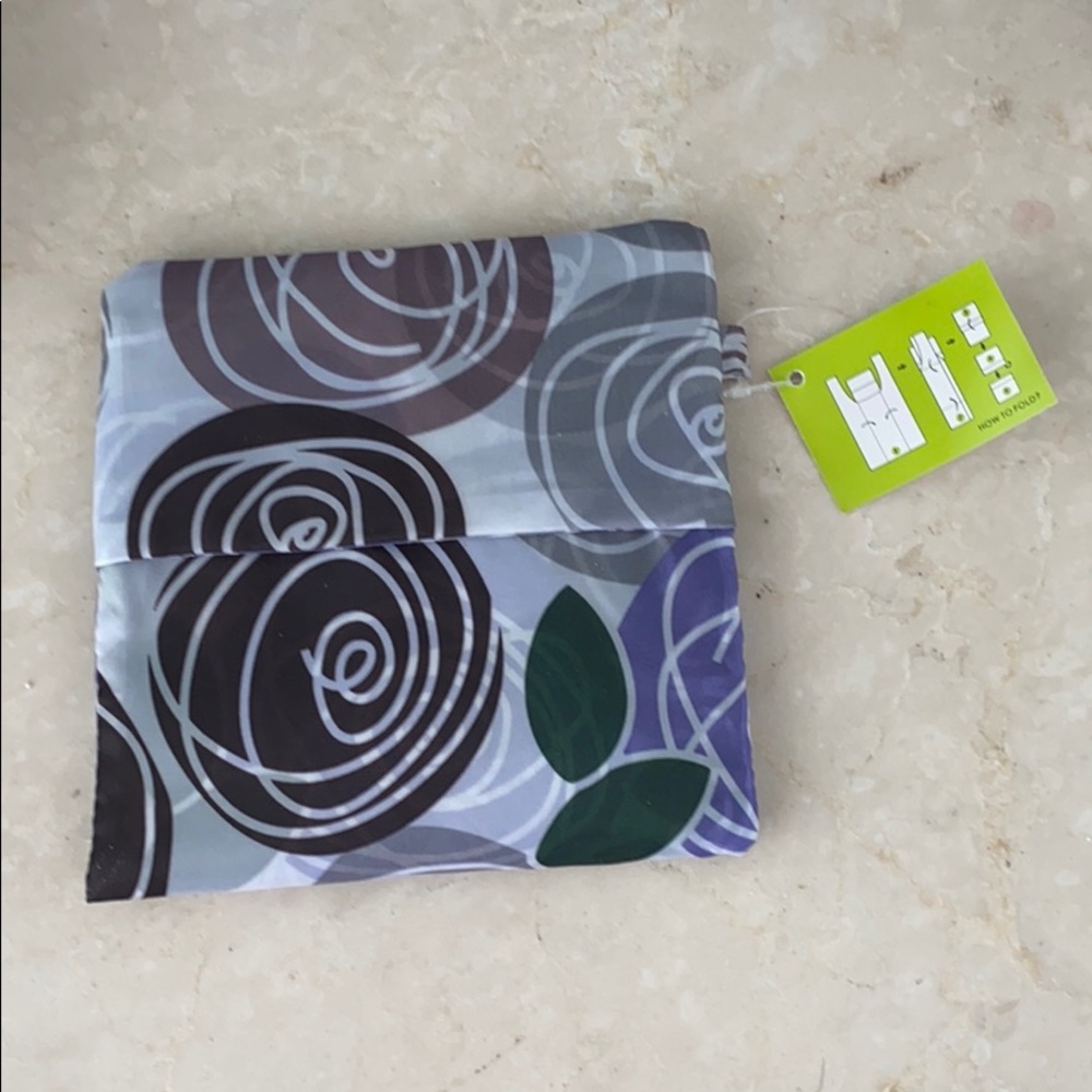 Folding compact grocery tote bag